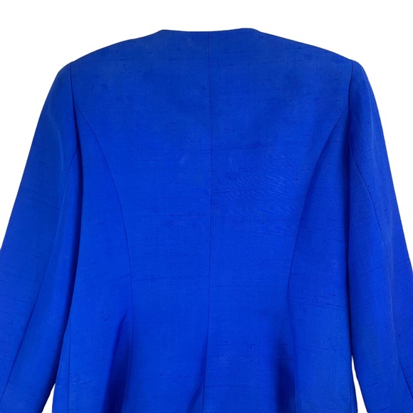 Vintage 100% Silk Double Breasted Formal Blazer Jacket by Richard Warren Petites - Picture 10 of 16